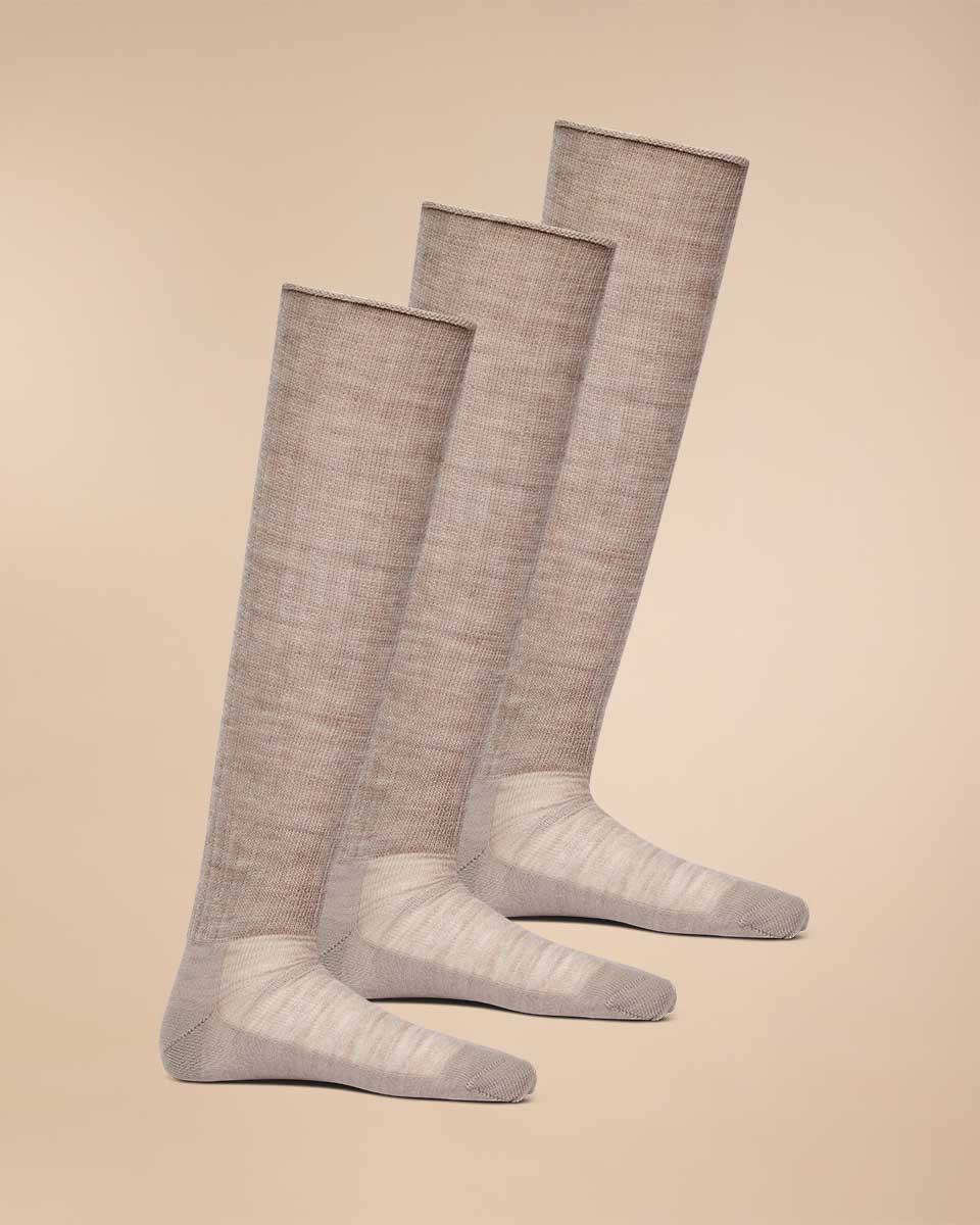 Drei Paar hautfreundliche TRUSTGARN Socken aus weichem Material für empfindliche Haut und Neurodermitis.